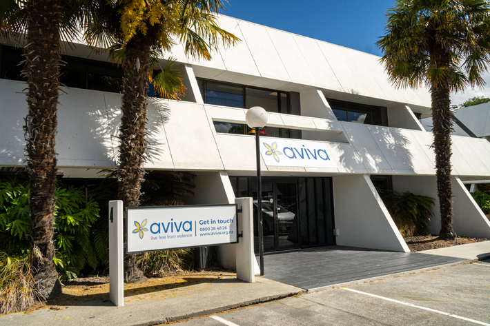 The front of Aviva's new office at Amuri Park