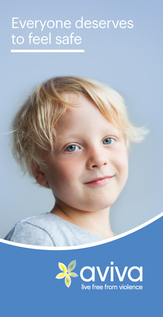 a blonde boy on the front page of Aviva's General brochure