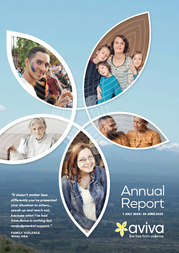 smiling faces through the the Aviva logo